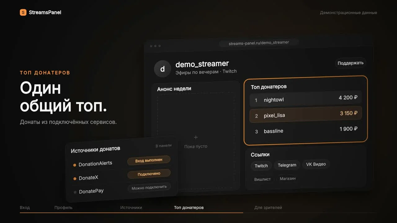 Вход и профиль